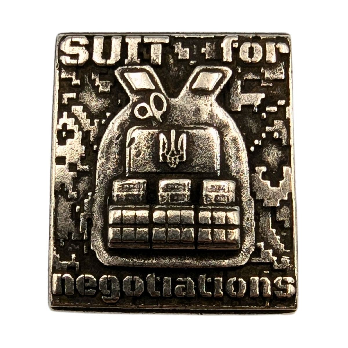 Suit for Negotiations Molle clip Silver plated