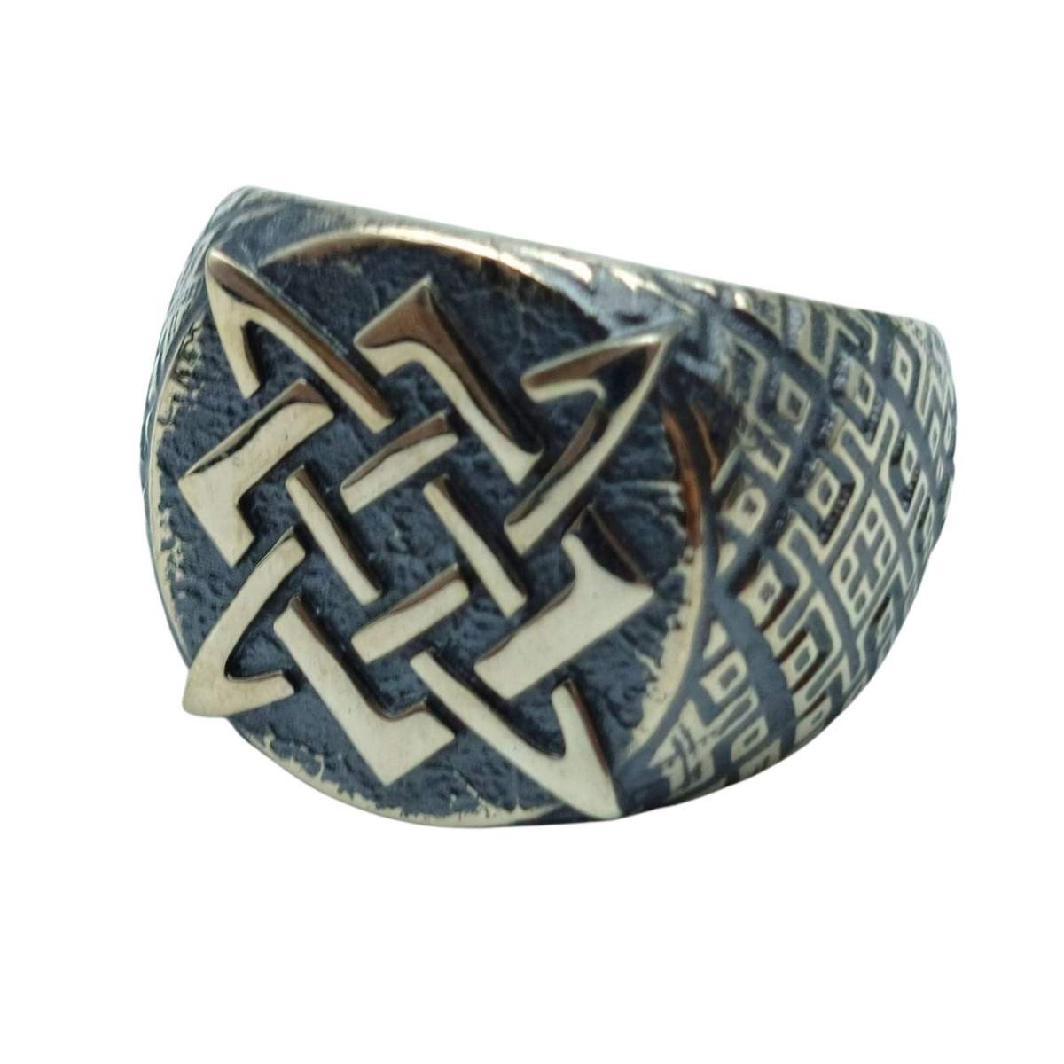 Svarog symbol ring 6 US Silver 925