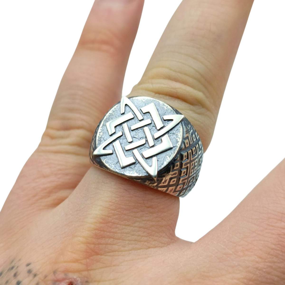 Svarog symbol ring