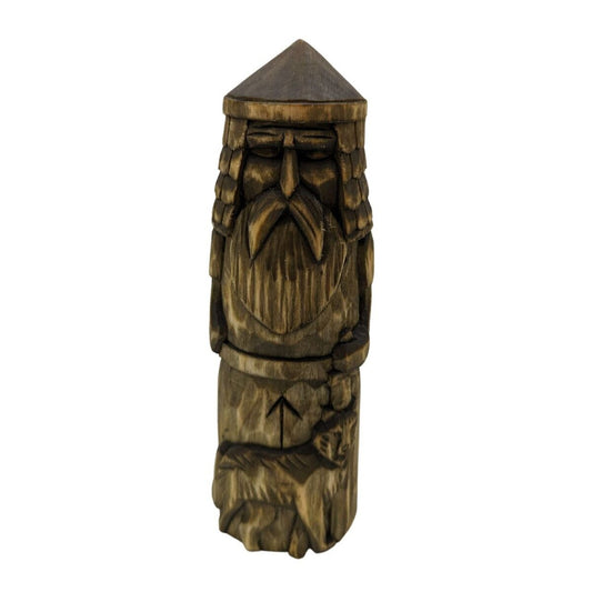 Tyr God wood carved figurine
