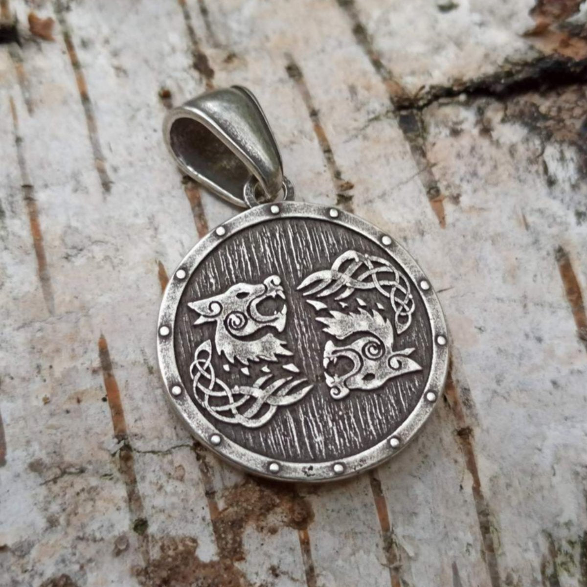 Tyr rune on Viking shield pendant