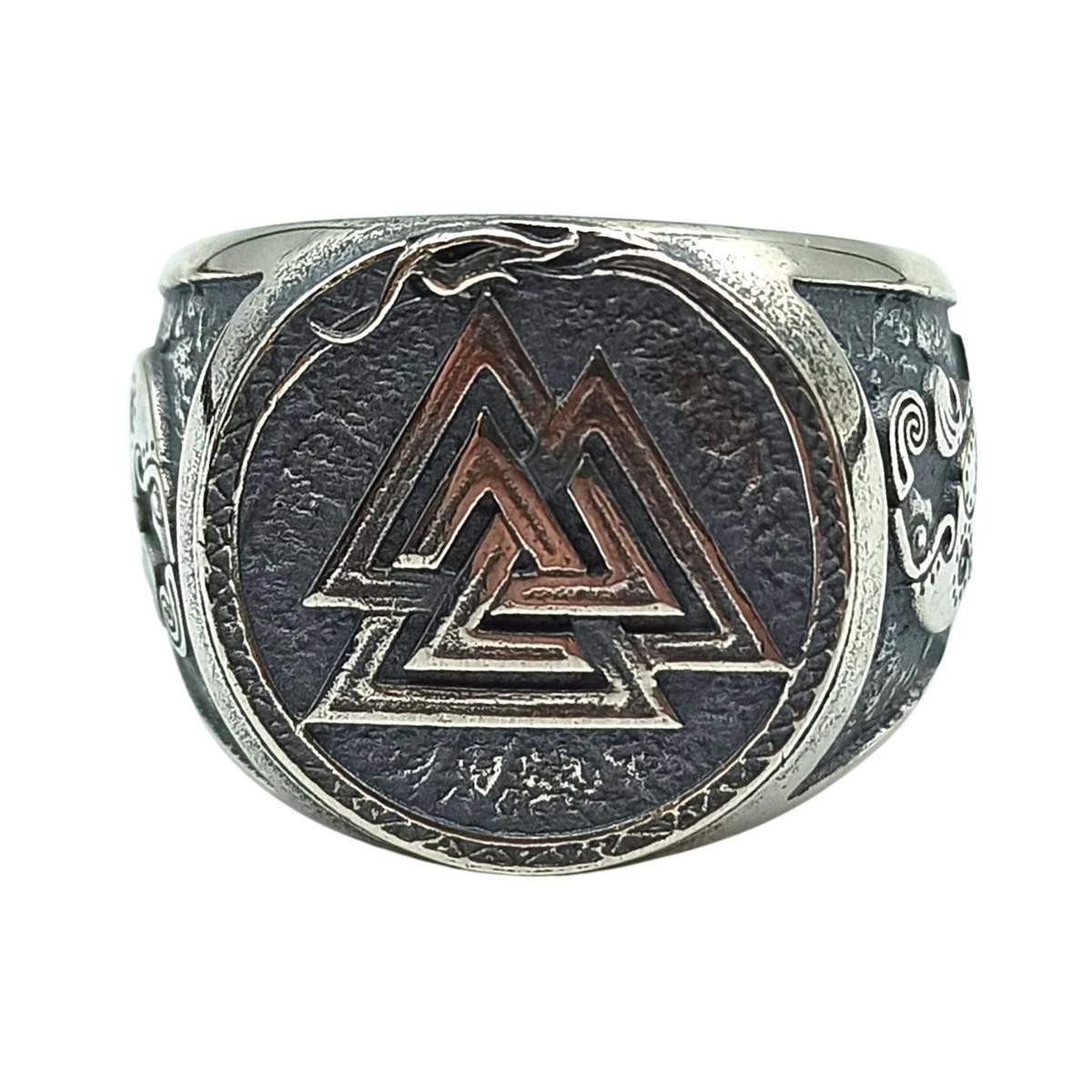 Valknut Symbol germanic raven ring