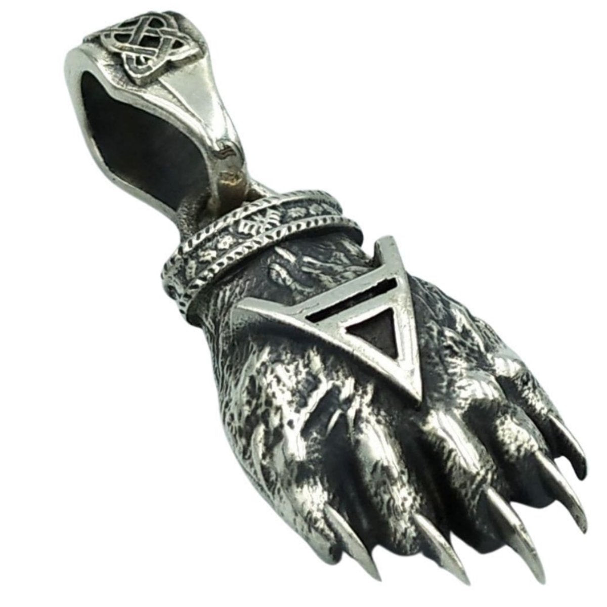 Slavic Veles Bear paw pendant Silver 925