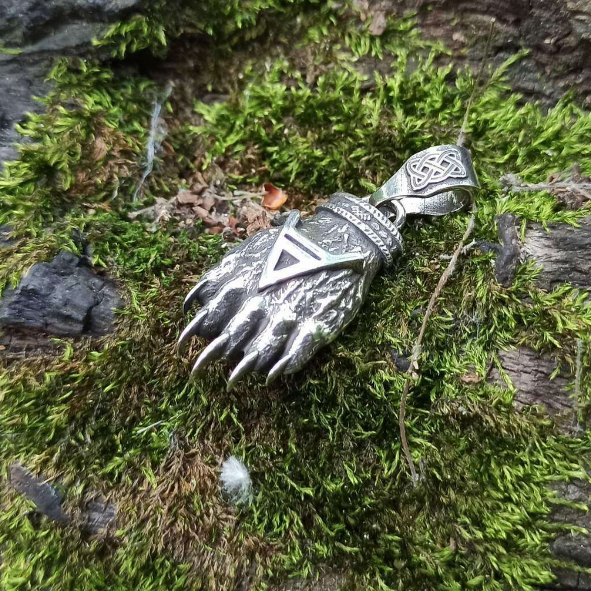 Slavic Veles Bear paw pendant