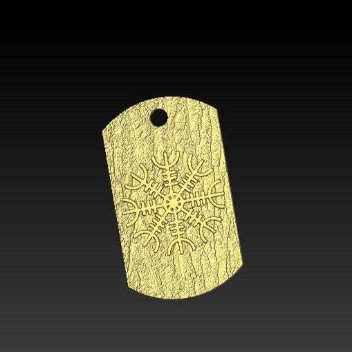 Sigurd and Fafnir Aegishjalmur pendant