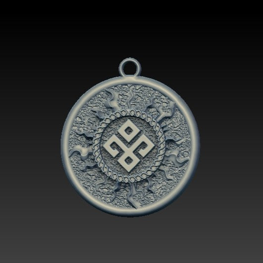 Dazhbog symbol pendant Silver 925
