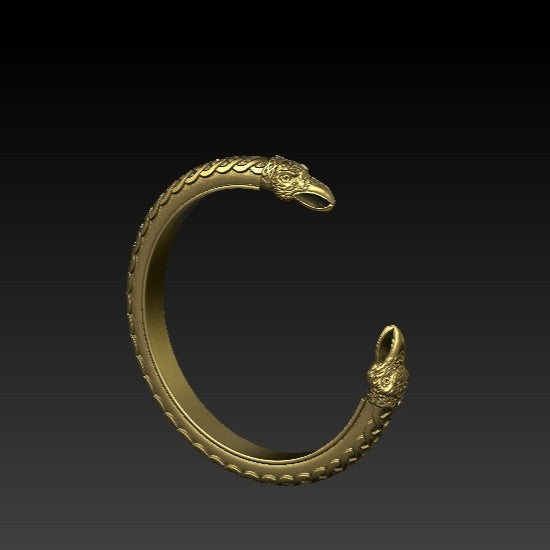 Viking arm ring raven bracelet