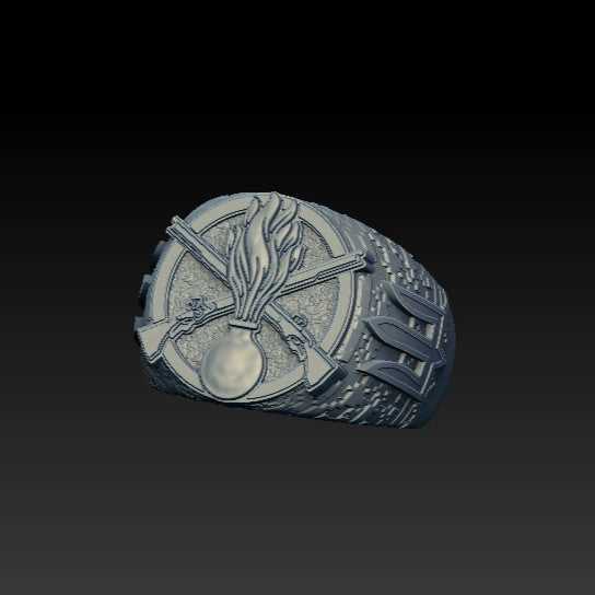 Ukrainian Mechanized Troops ring 6 US Silver 925