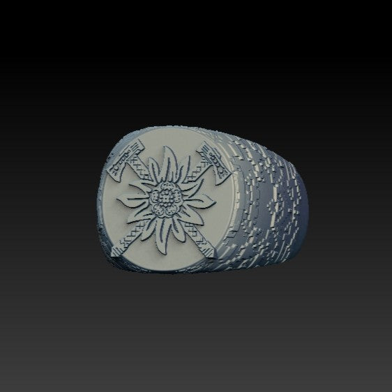 Ukrainian Mountain Infantry ring 6 US Silver 925