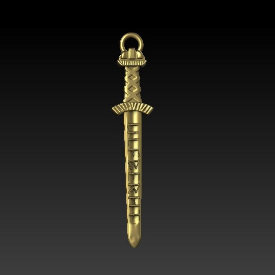 Ulfberht sword earrings Gold plating