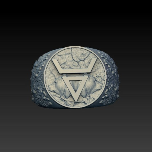 Veles Slavic ring 6 US Silver 925