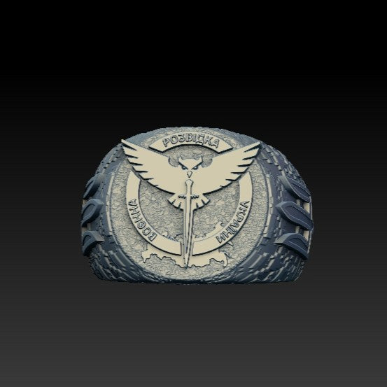 Military Intelligence ring 6 US Silver 925