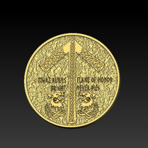 Wolf skull custom coin