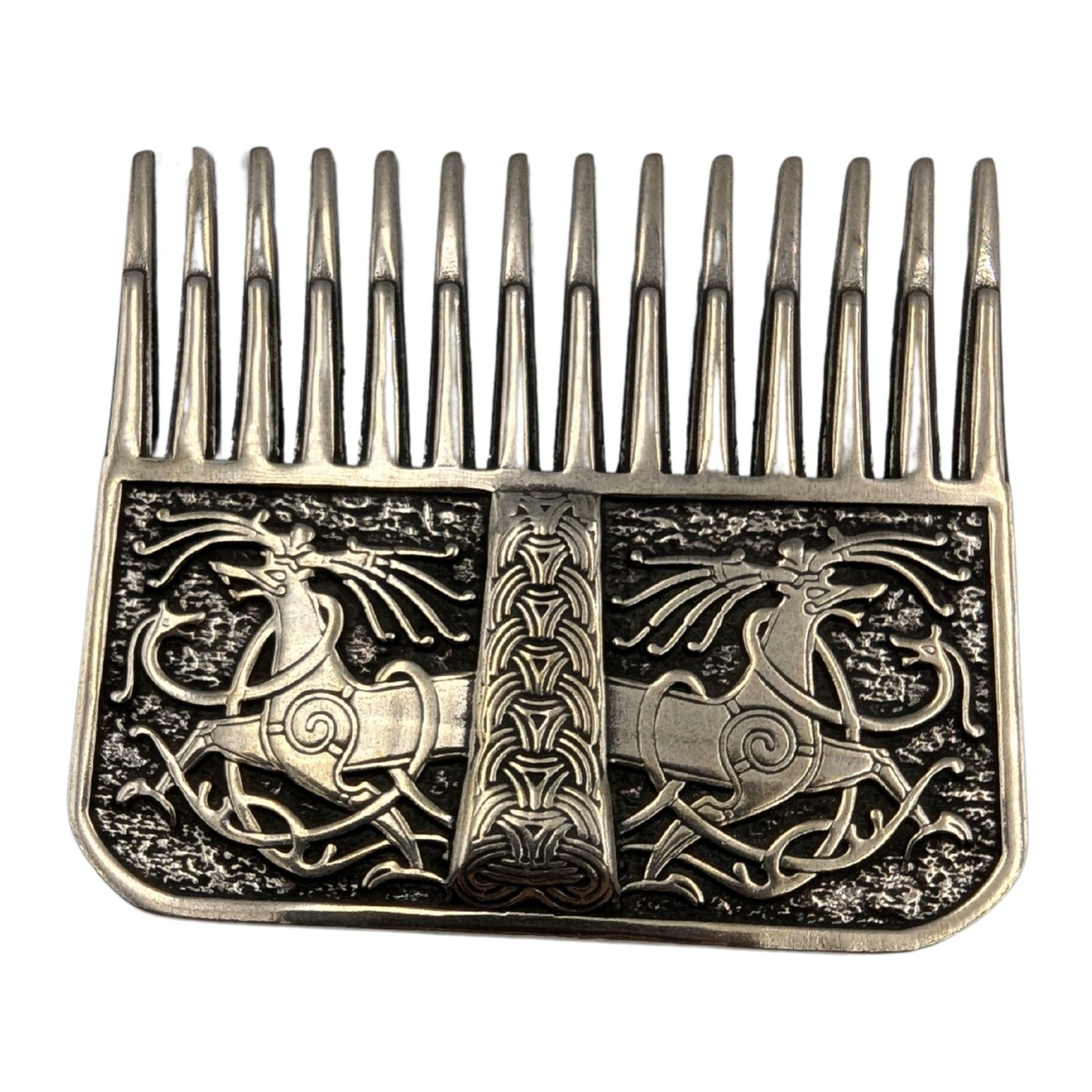 Ringerike style Viking beard comb Silver 925
