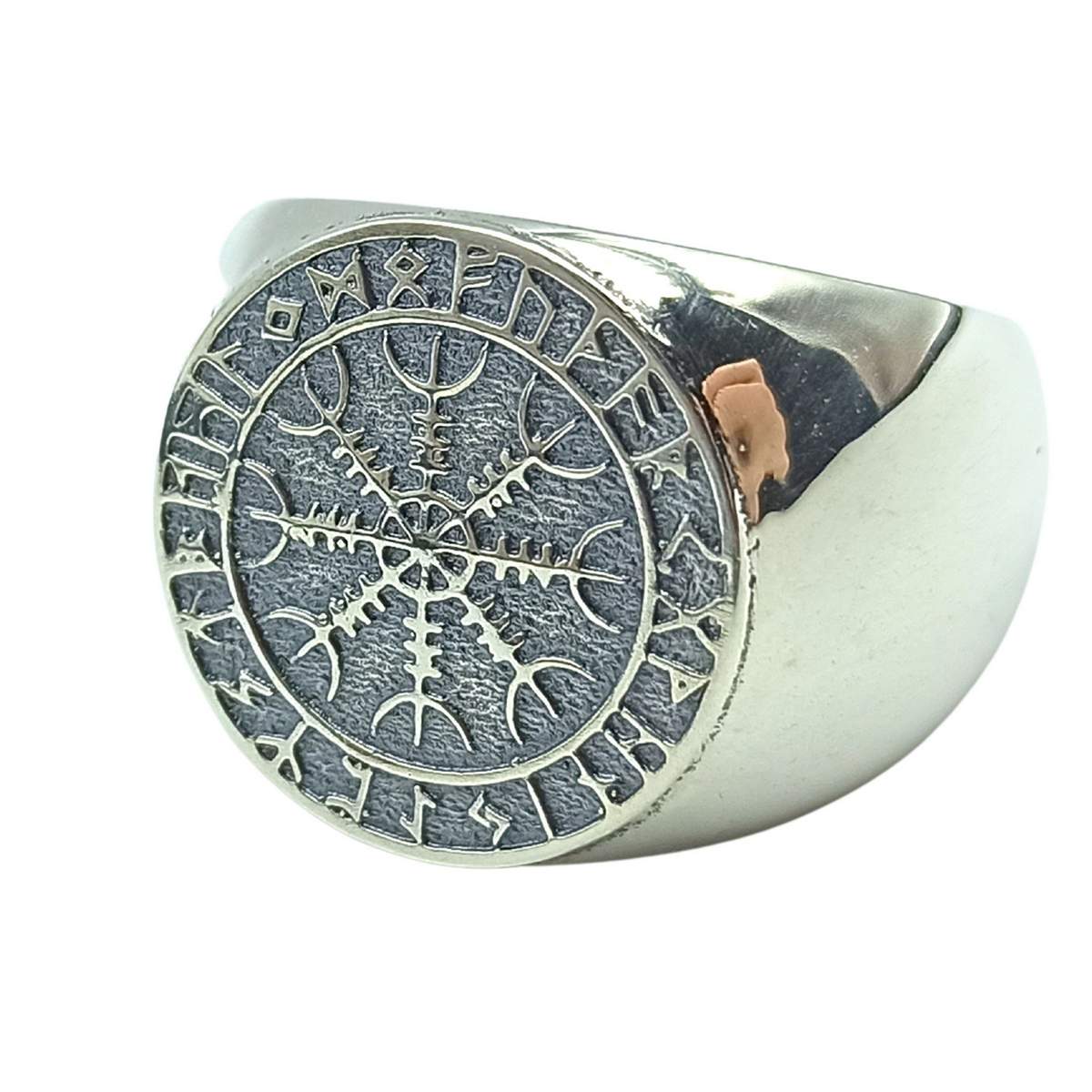 Helm of Awe rune ring 6 US Silver 925