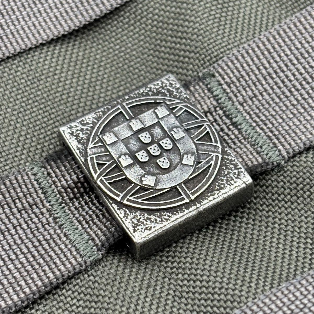 Portugal Flag MOLLE Clip — Bronze Tactical Accessory