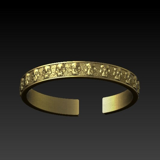 Heavy skull arm ring bracelet
