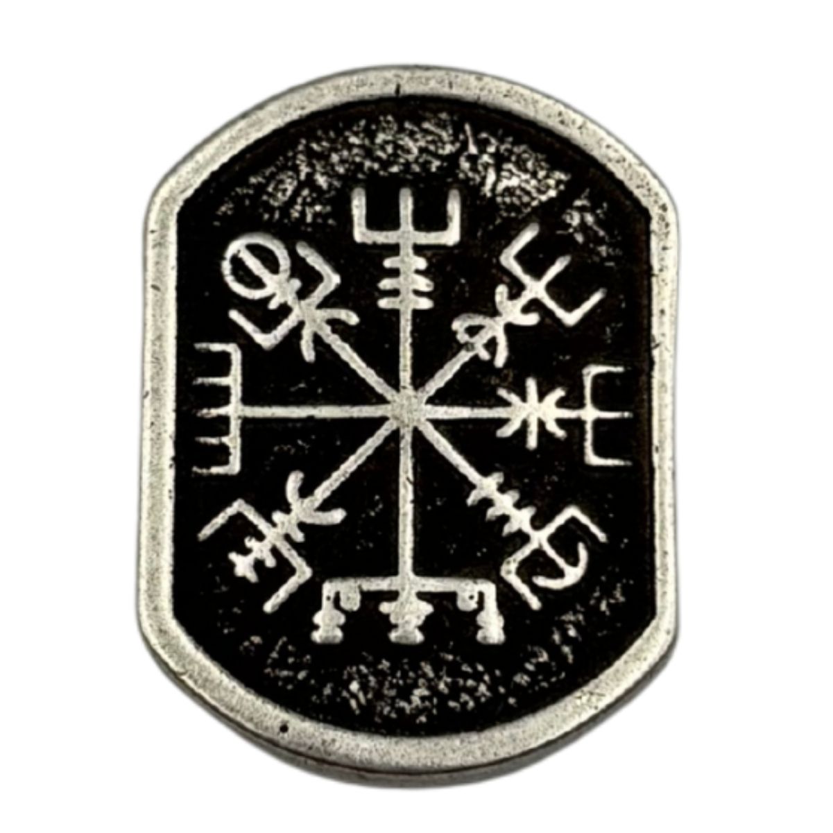 Vegvisir Runic Compass paracord bead Silver plating