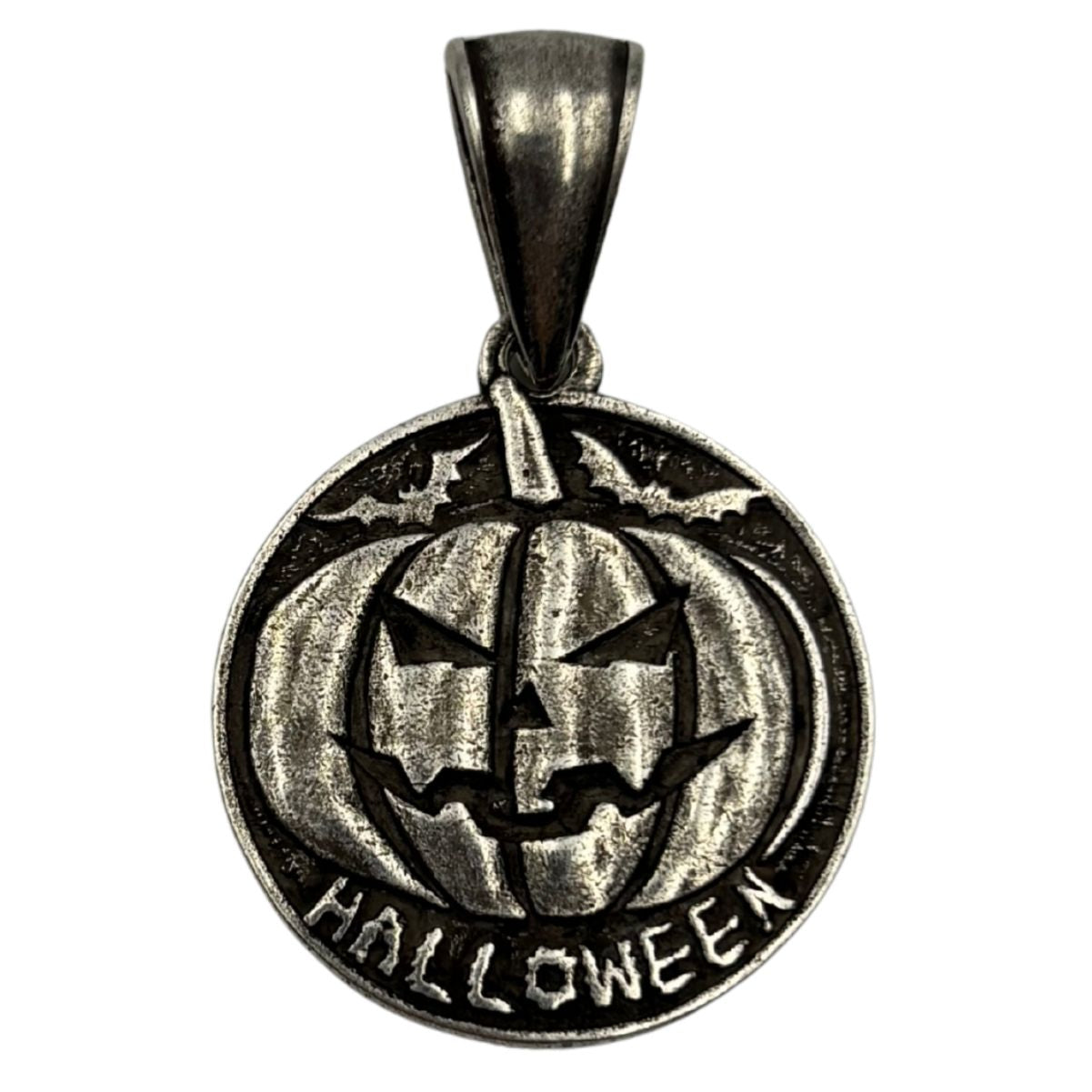 Halloween Pumpkin pendant Silver plating