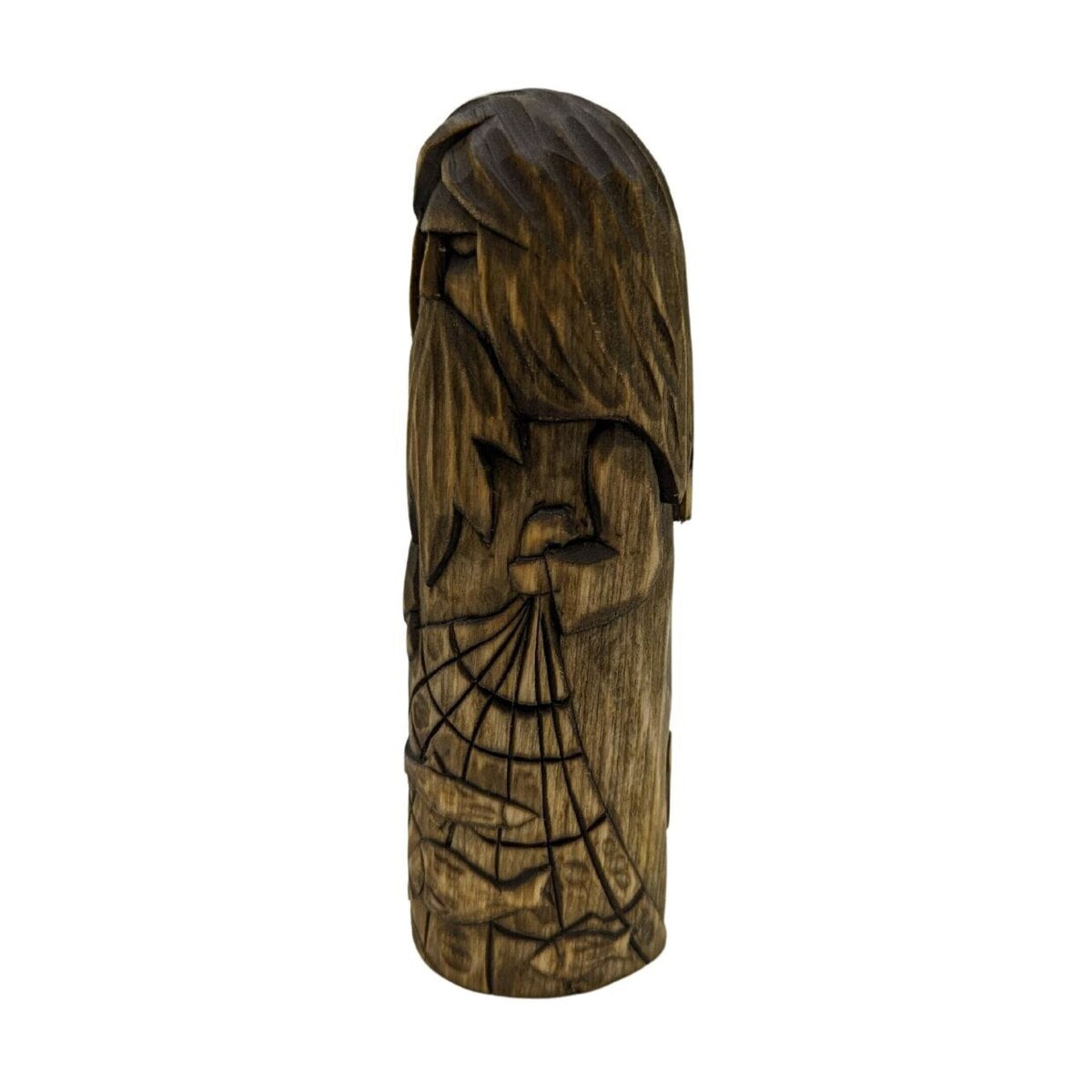 Njord God wooden figurine