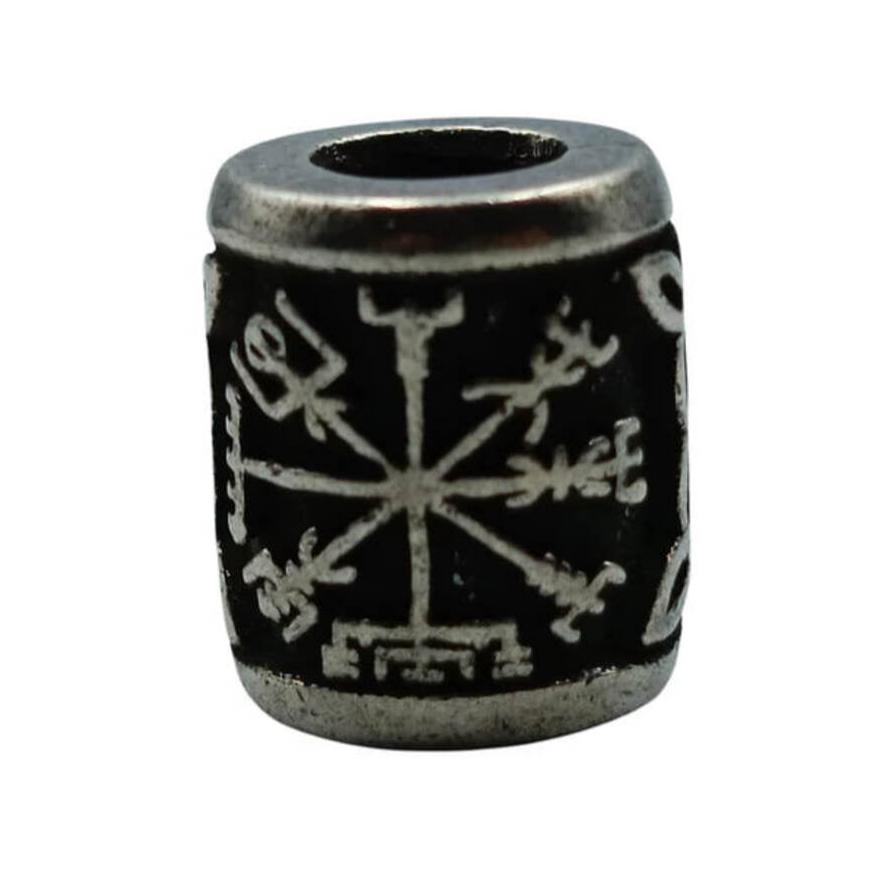 Vegvisir symbol bead Silver plating