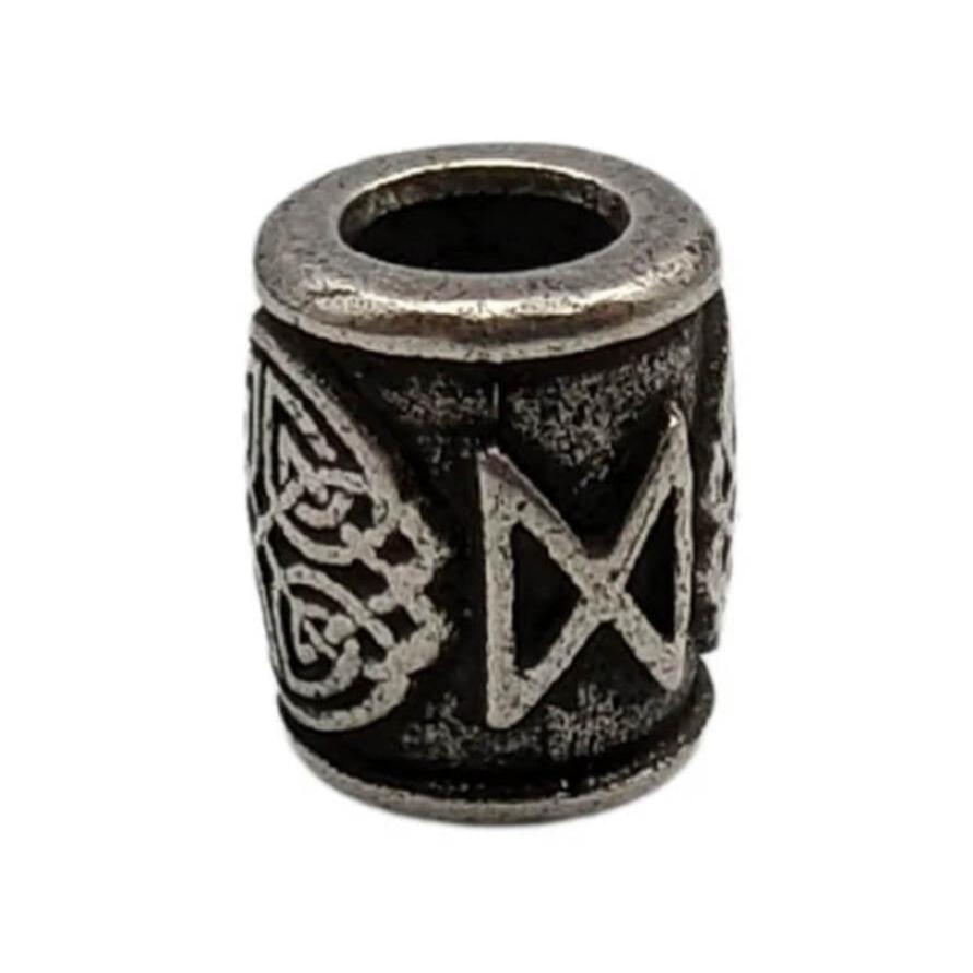 Dagaz rune bead Silver plating