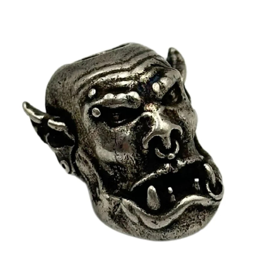 Orc paracord bead Silver plating