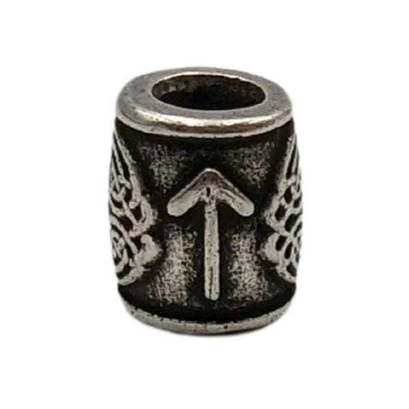Tiwaz rune bead Silver plating