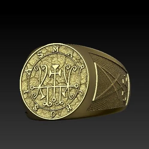 Marchosias sigil ring 6 US Gold plating