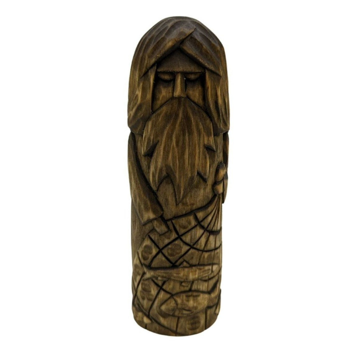 Njord God wooden figurine