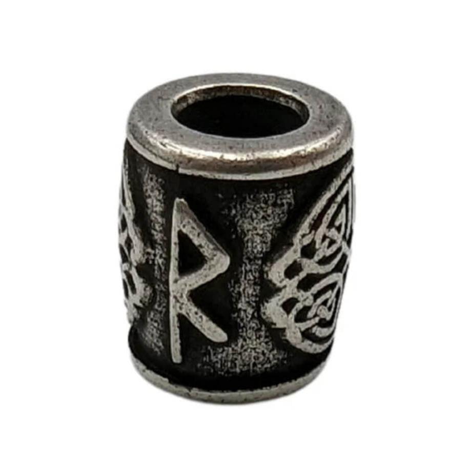 Raido rune bead Silver plating