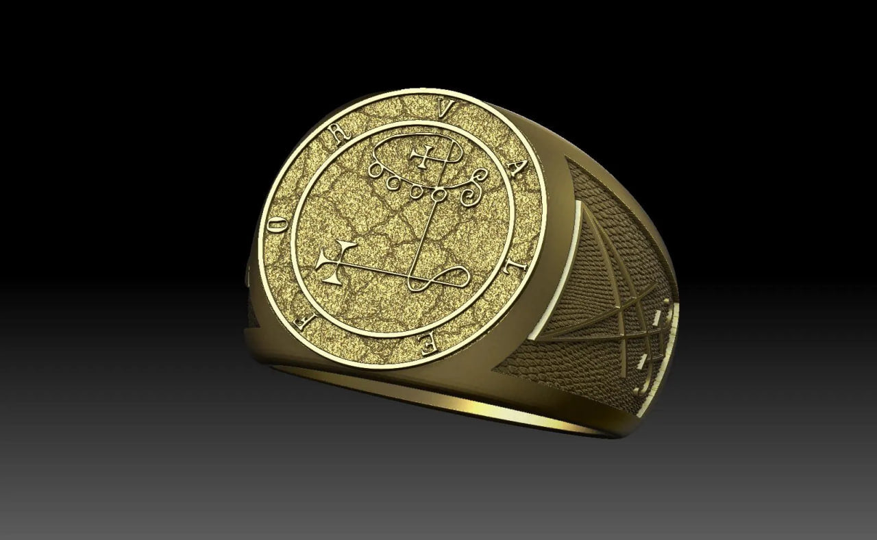 Valefor sigil ring 6 US Gold plating