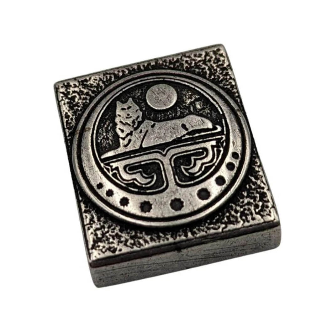 Ichkeria flag molle clip Silver plating