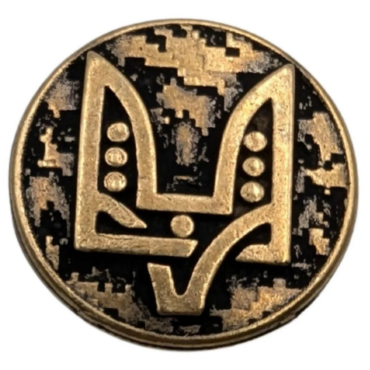 Ukrainian trident paracord bead Bronze