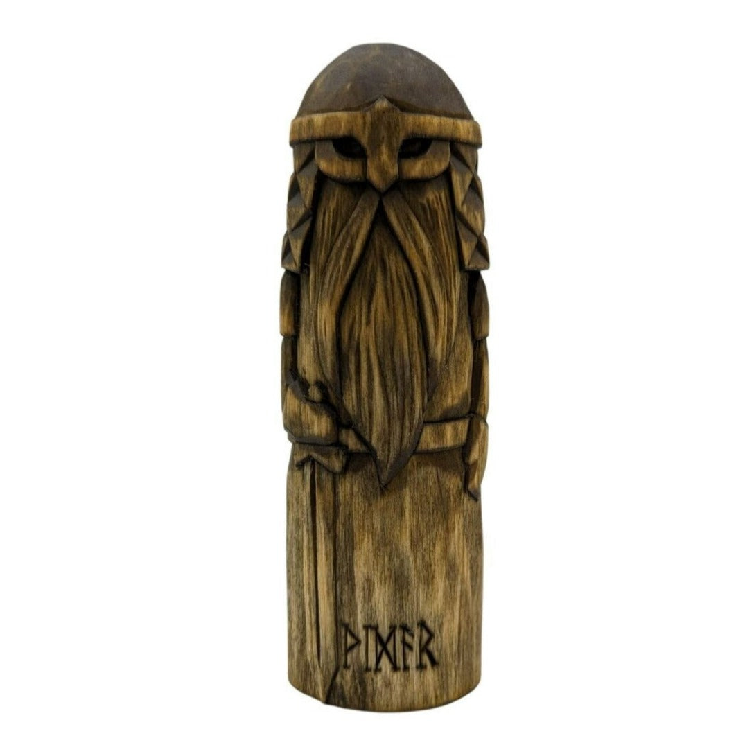 Vidar Norse wooden figurine