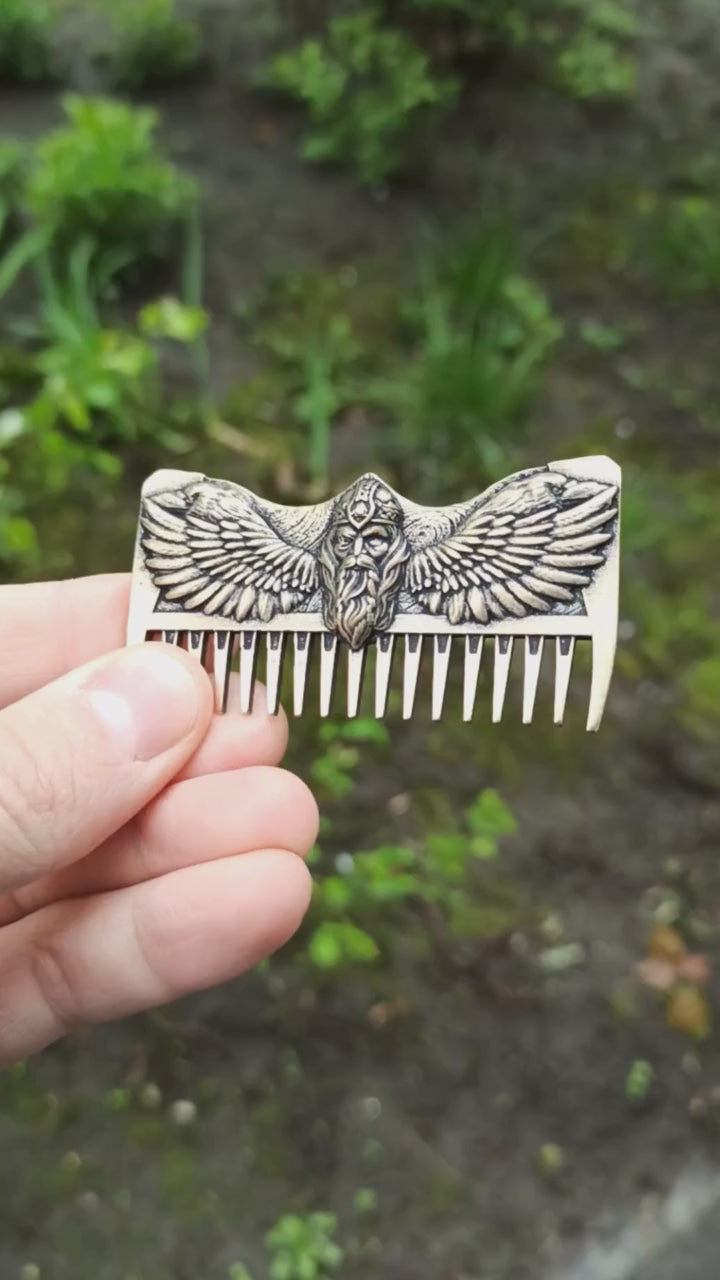 Odin with ravens beard Viking comb