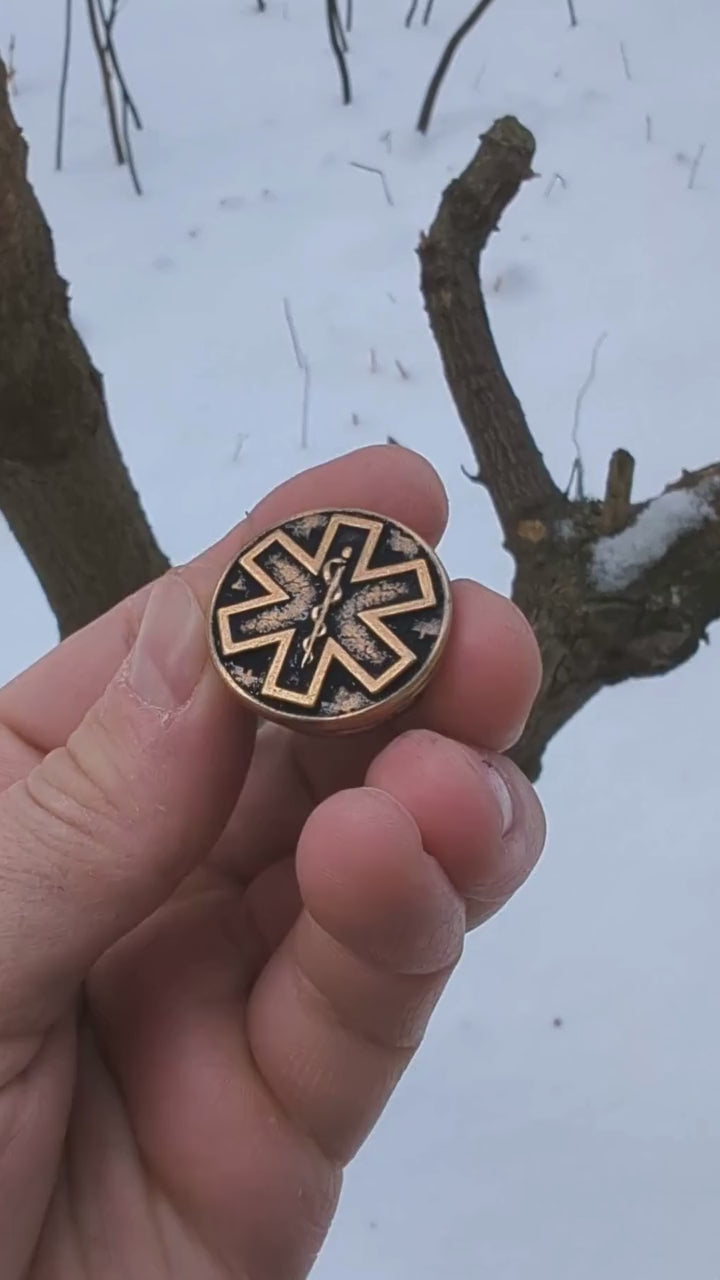 Combat Medic paracord bead