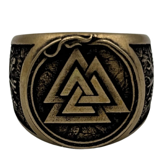Valknut Aegishialmur and Vegvisir Ring