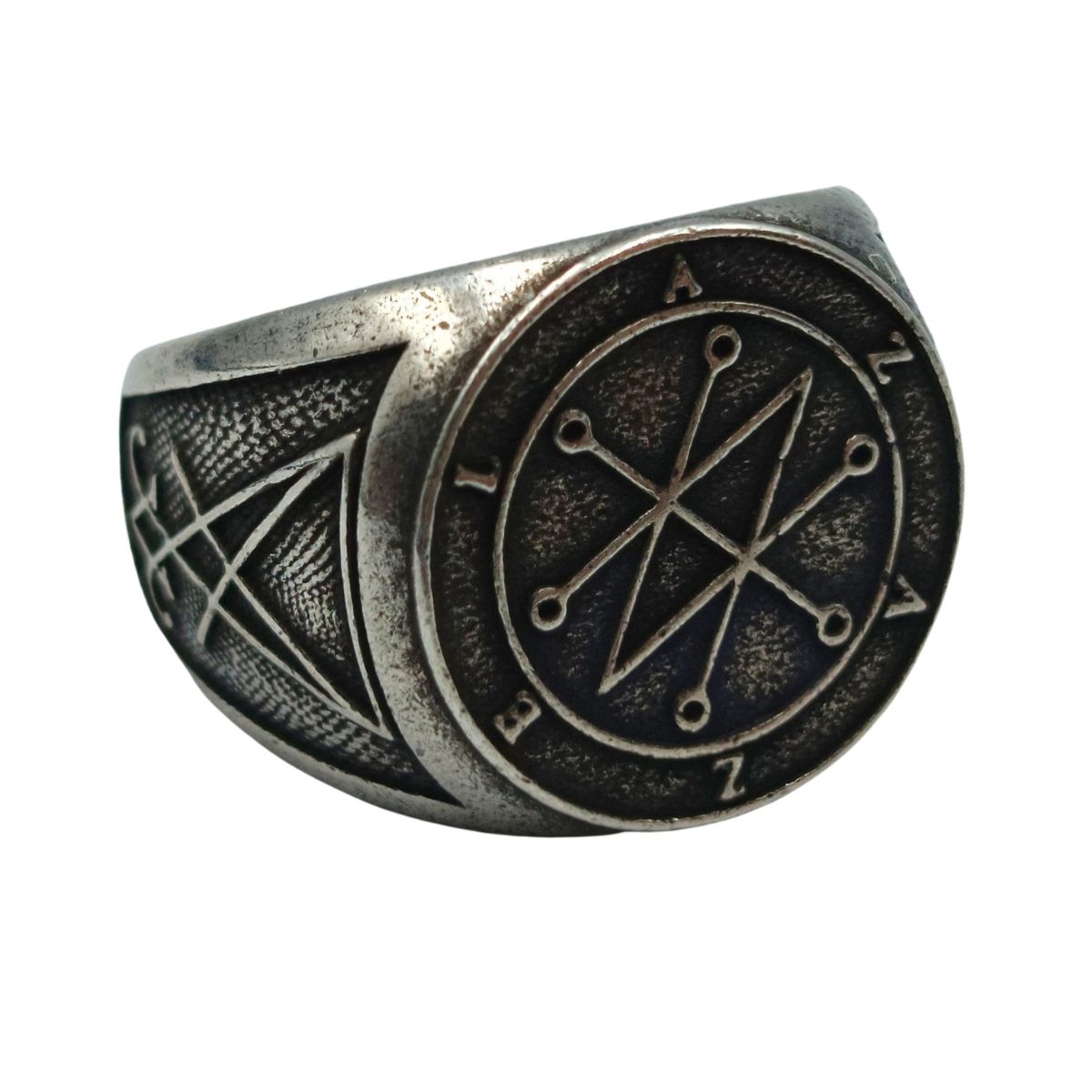 Azazel sigil demon ring 6 US Silver plating