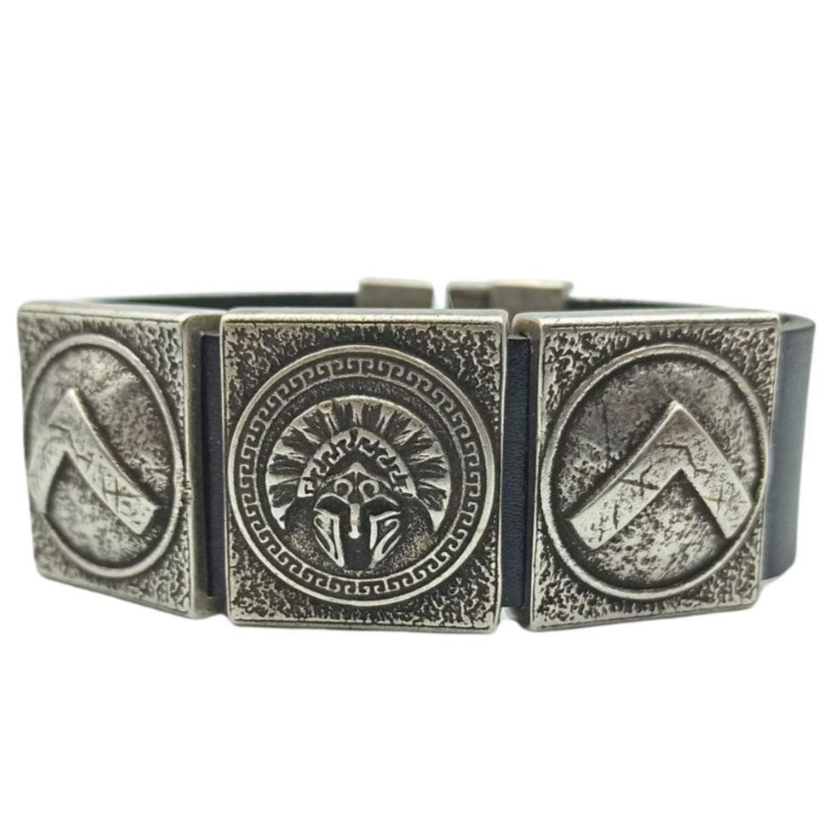 Spartan leather cuff bracelet