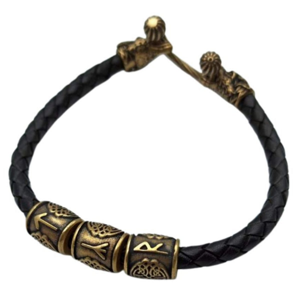 Tyr wolf leather bracelet