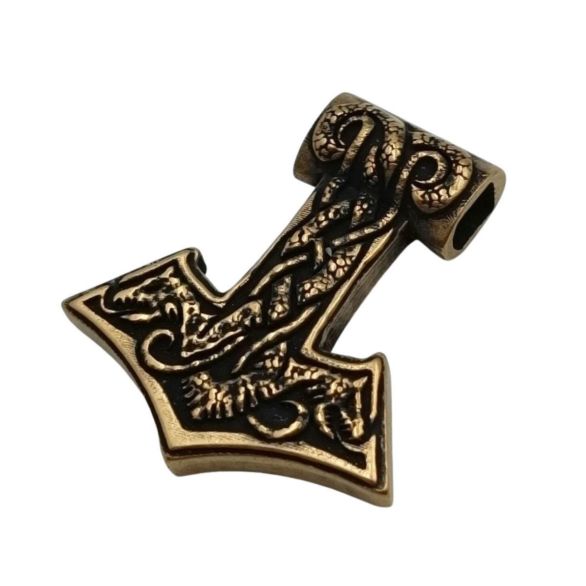 World Serpent Mjolnir pendant