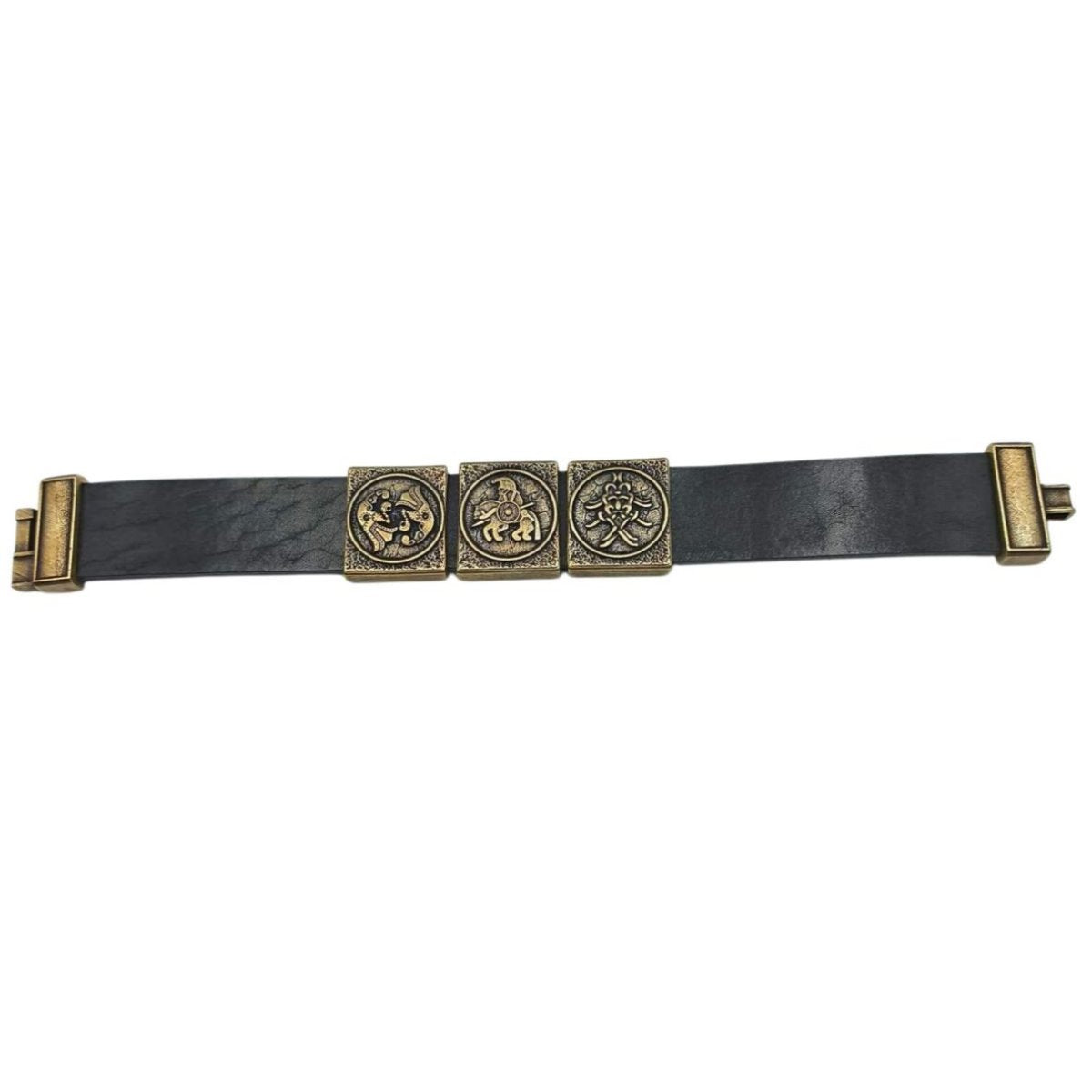 Odin leather wrist cuff bracelet