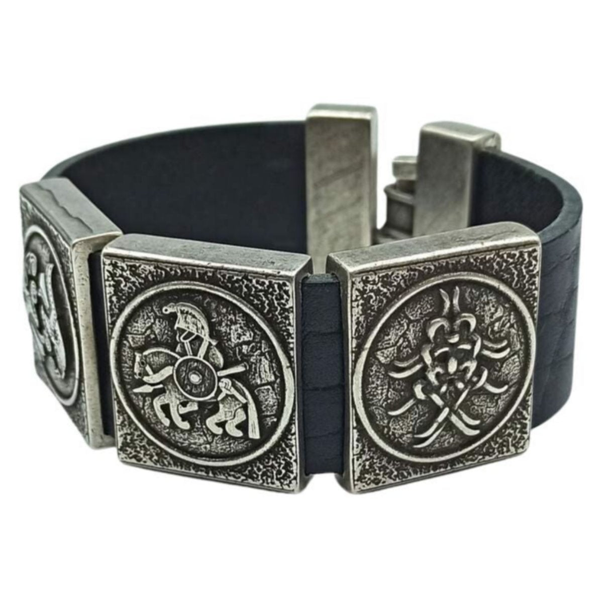 Odin leather wrist cuff bracelet