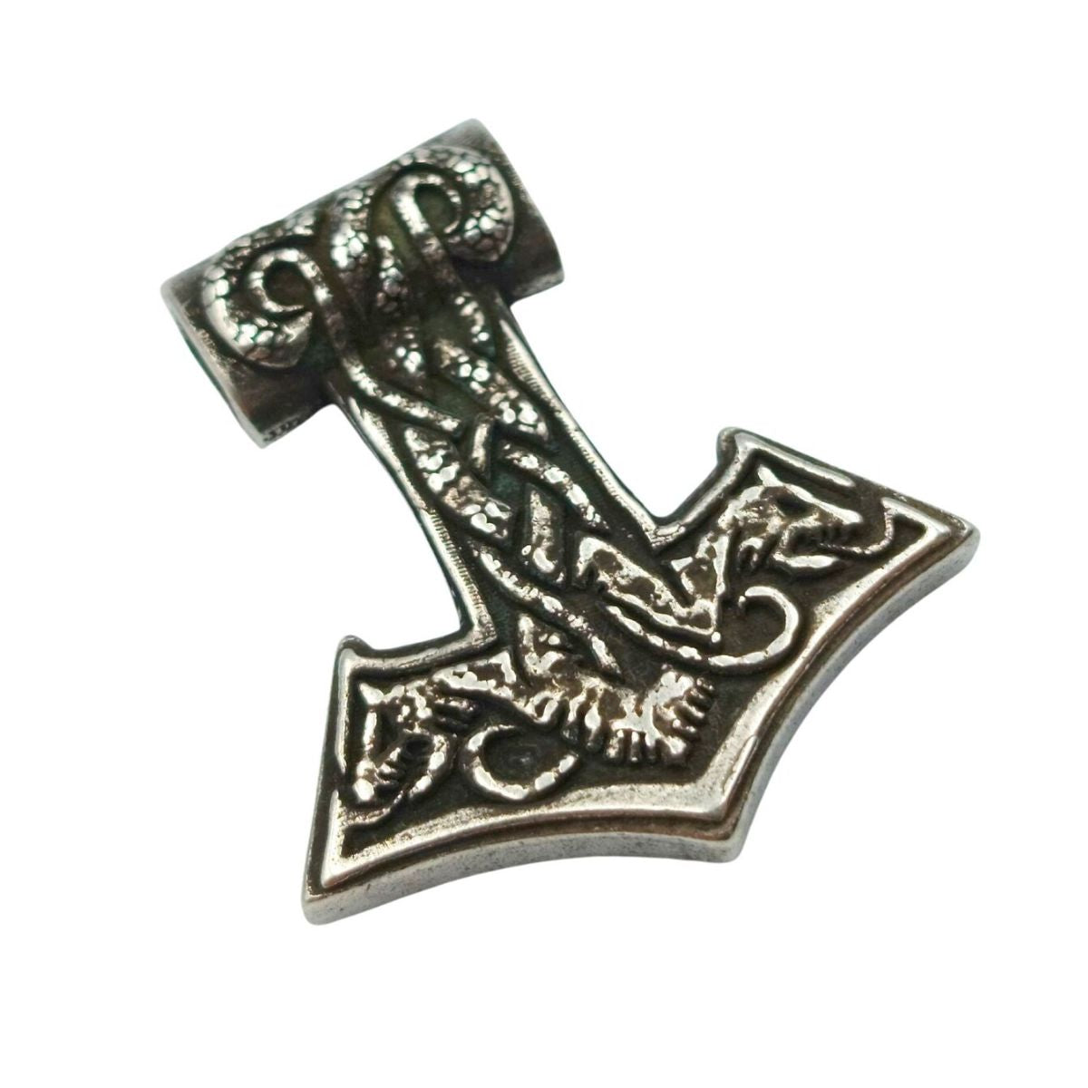 World Serpent Mjolnir pendant Silver plating