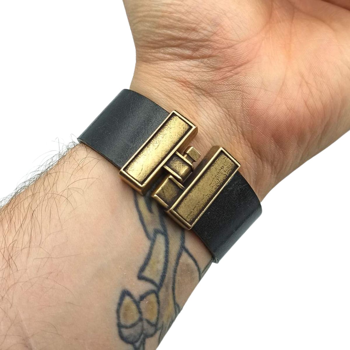 Spartan leather cuff bracelet
