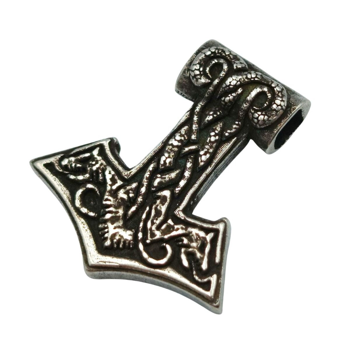 World Serpent Mjolnir pendant