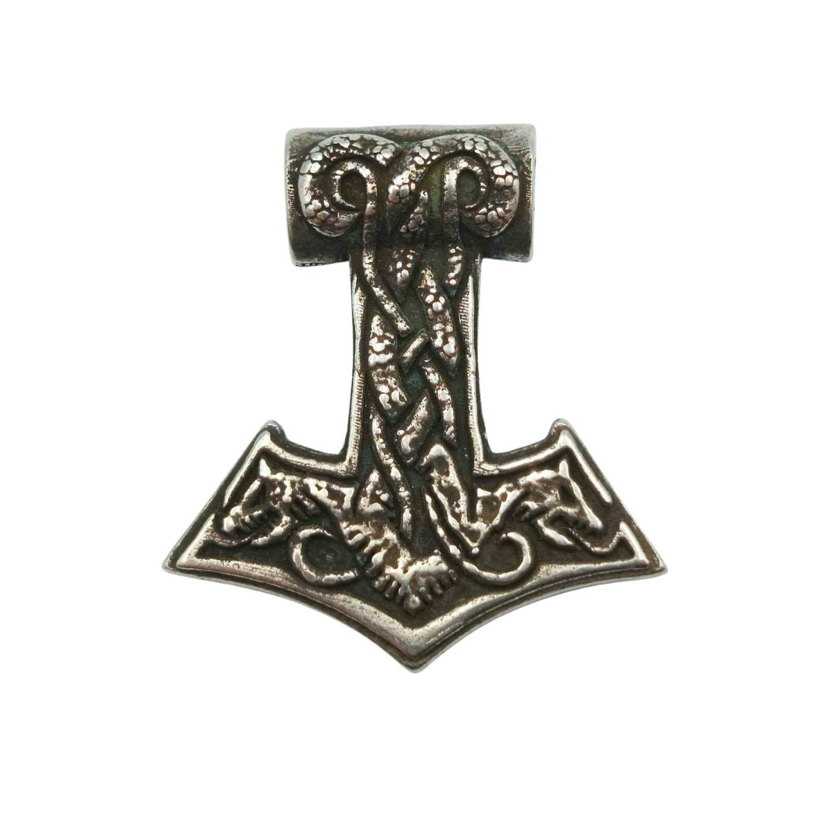 World Serpent Mjolnir pendant