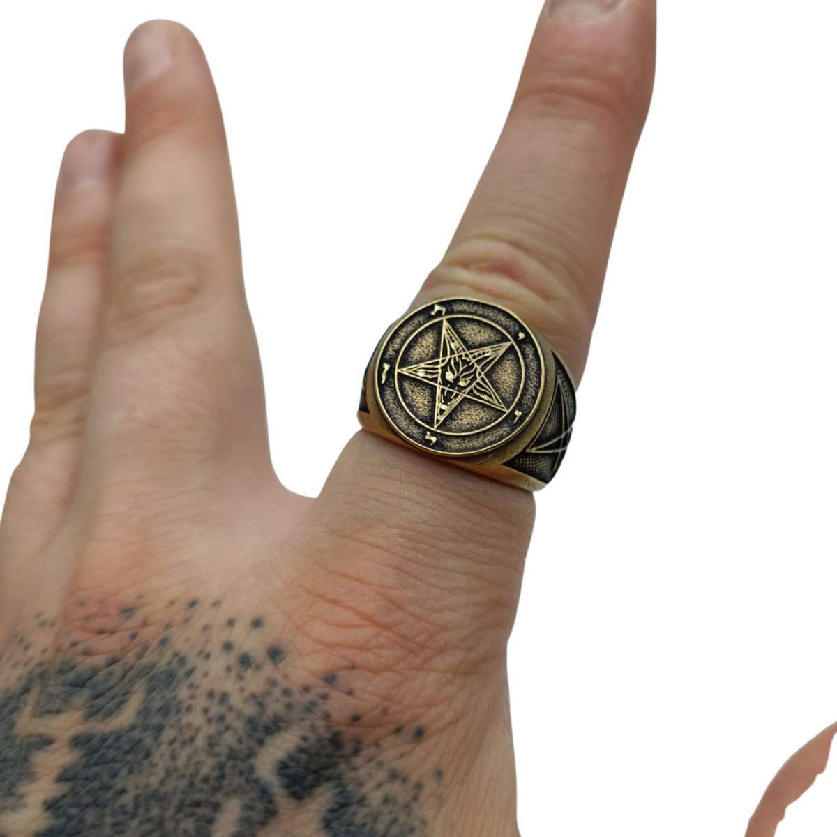 Baphomet sigil ring