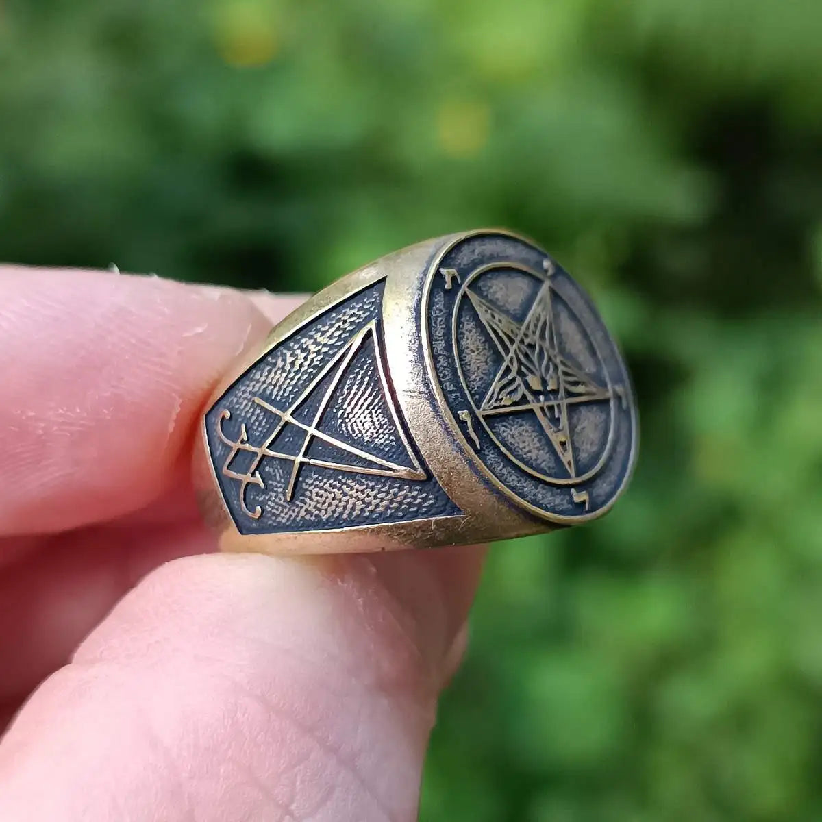Baphomet sigil ring